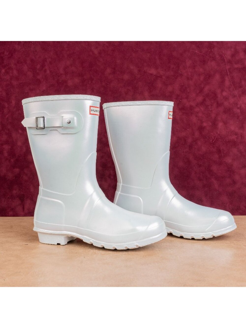 Hunter Wmn Short Nebula Gloss Rubber Wellies Festival Ankle Boots 11US EUR43